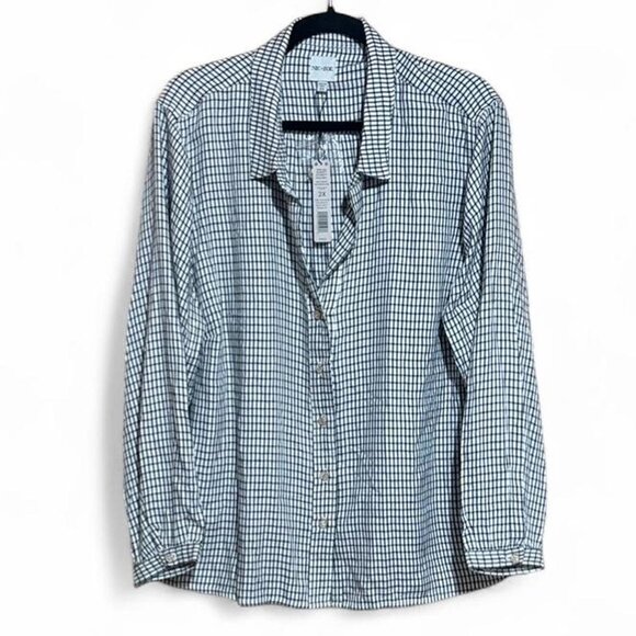 Nic+Zoe NWT plus size 2x femme plaid shirt button up long sleeve collared - Picture 2 of 11